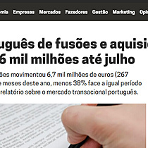 Mercado portugus de fuses e aquisies movimenta 6,6 mil milhes at julho